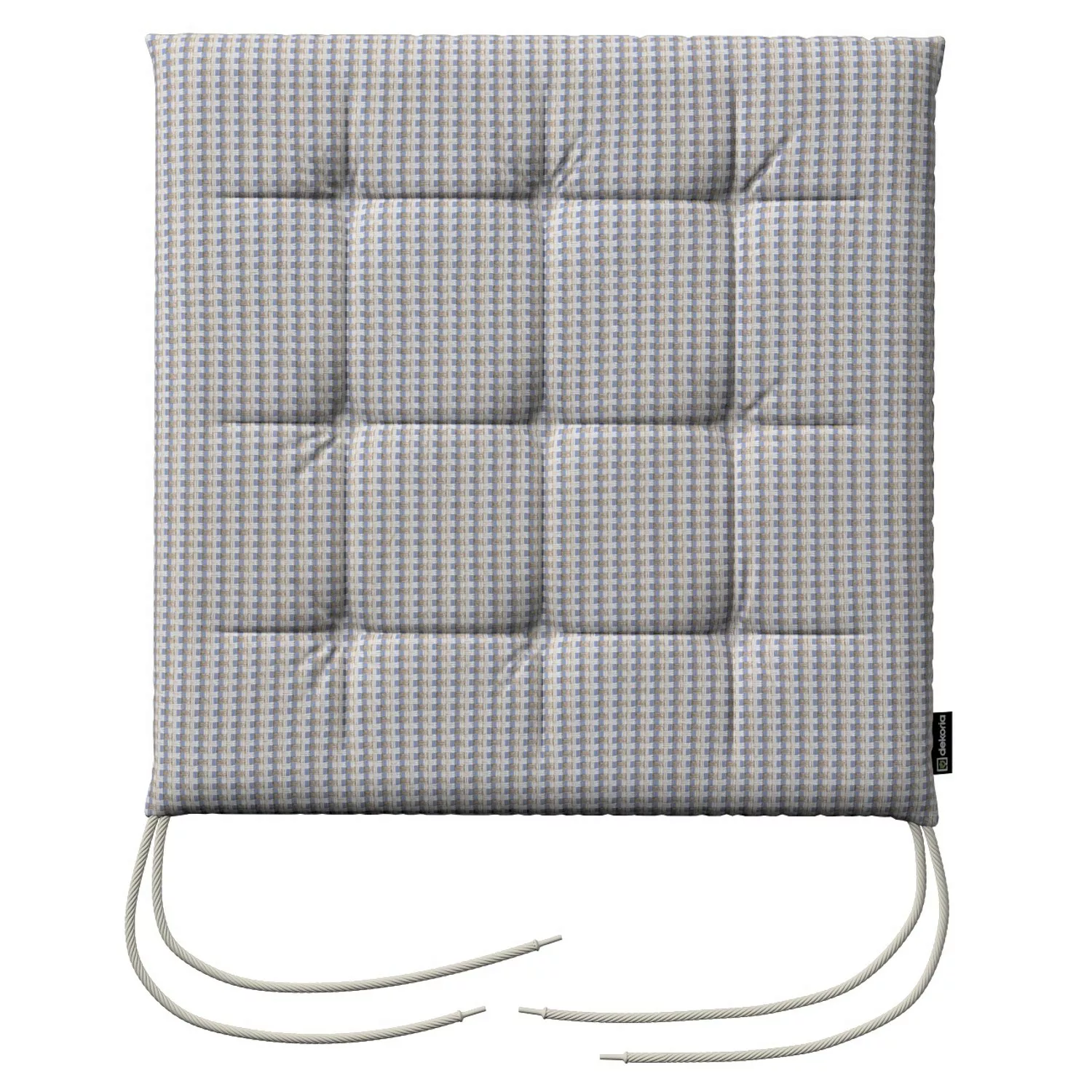 Stuhlkissen Jonas mit Bindeschnur, beige-blau, 40 x 40 x 3,5 cm, Living II günstig online kaufen