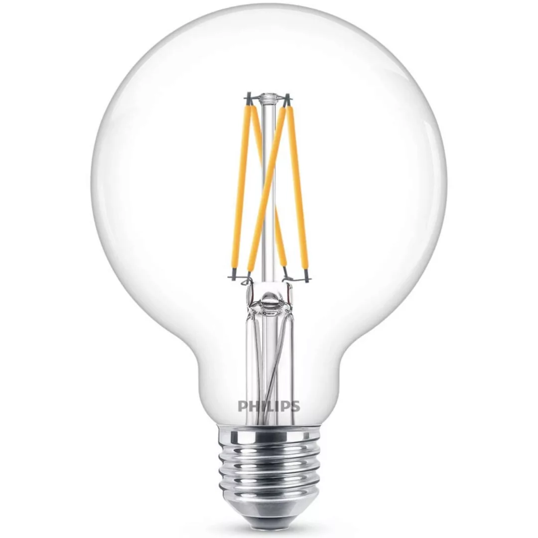 Philips WarmGlow LED Filament Lampe ersetzt 60W E27 Globe - G93 7W 806lm 27 günstig online kaufen