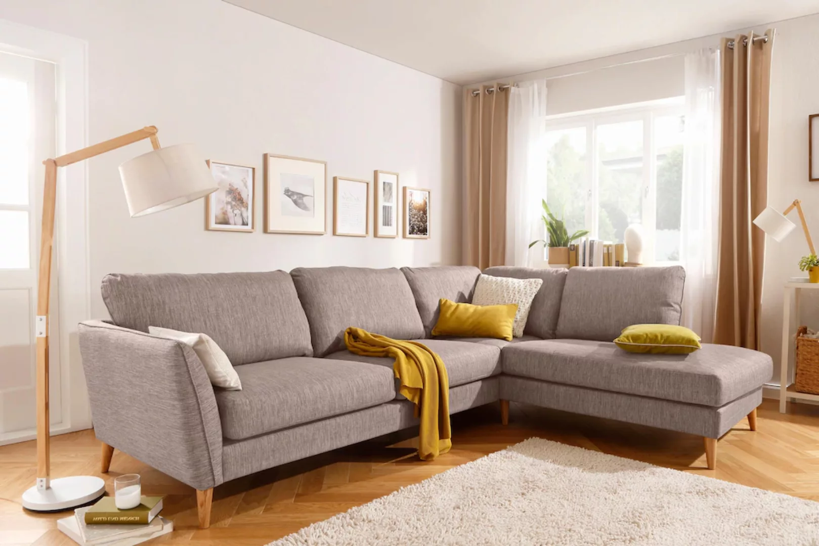 Home affaire Ecksofa MARSEILLE 278/202 cm, L-Form, Ottom. rechts/links, mit günstig online kaufen