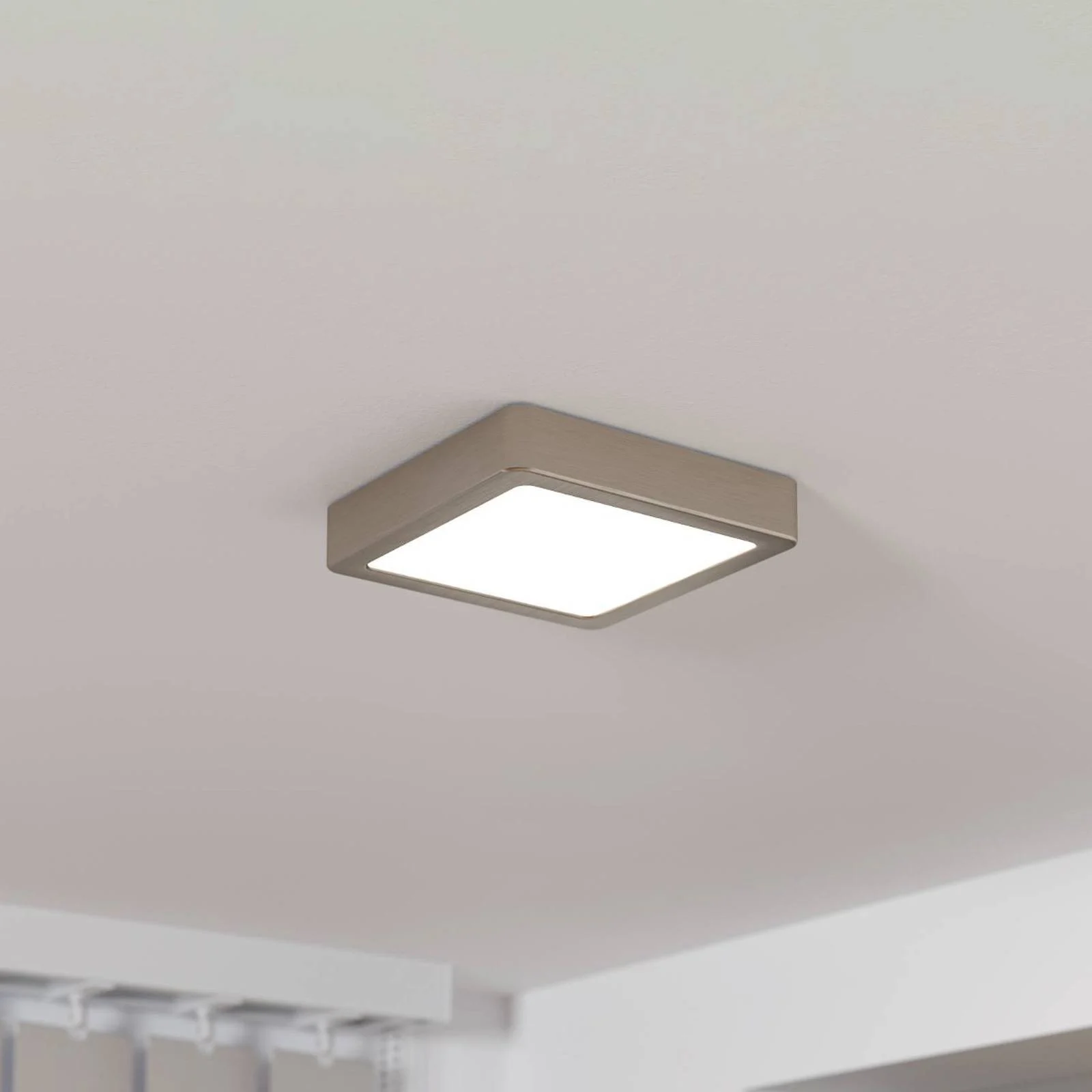 LED-Anbaupanel Fueva 5 IP20 830 nickel 16x16cm günstig online kaufen