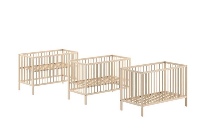 58 aufm Kessel Bettgestell Babybett Kara-lynn 124x65x84 Gitterbett Wiege Ma günstig online kaufen