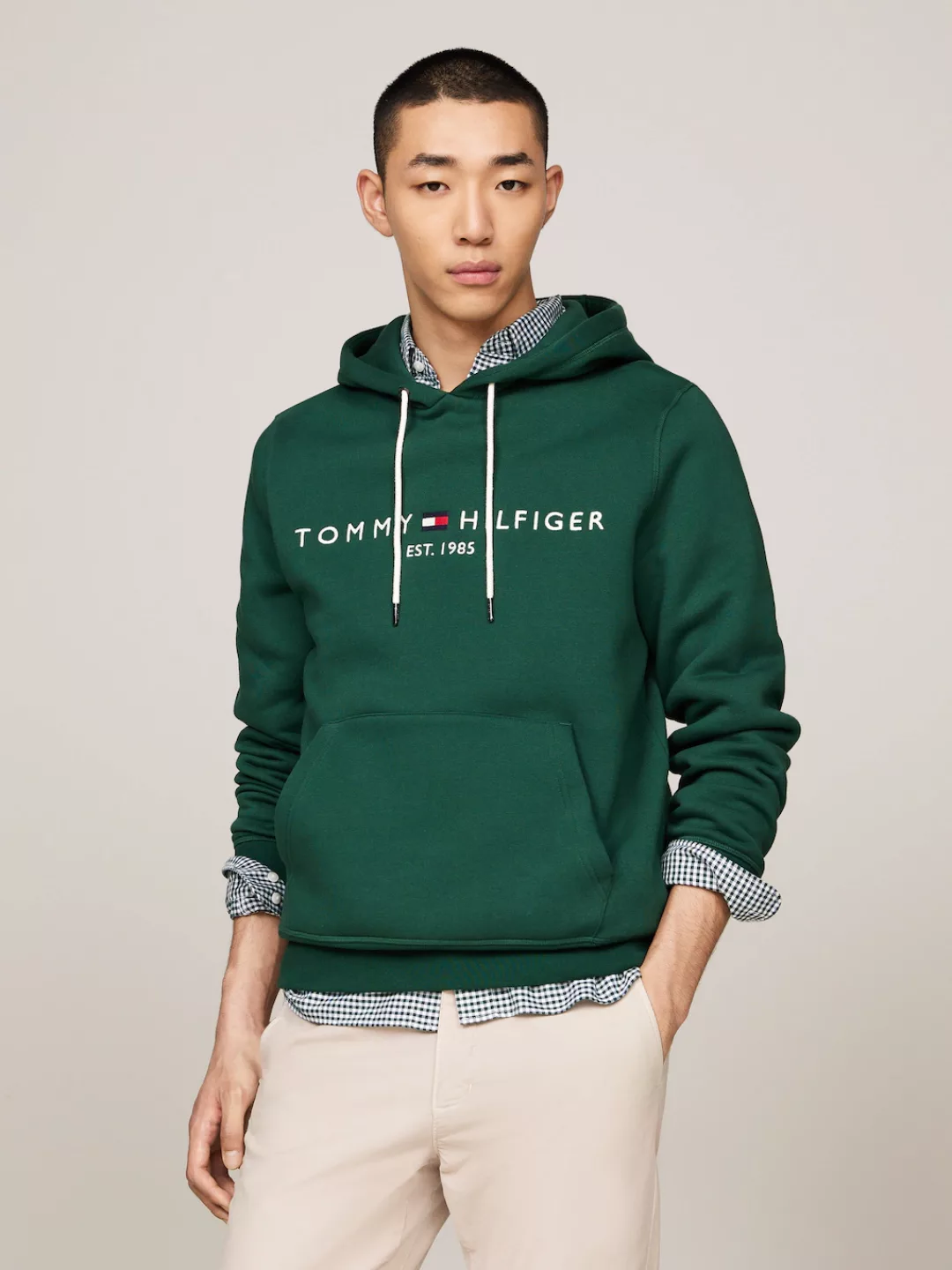 Tommy Hilfiger Kapuzensweatshirt "TOMMY LOGO HOODY", mit gesticktem TH-Schr günstig online kaufen