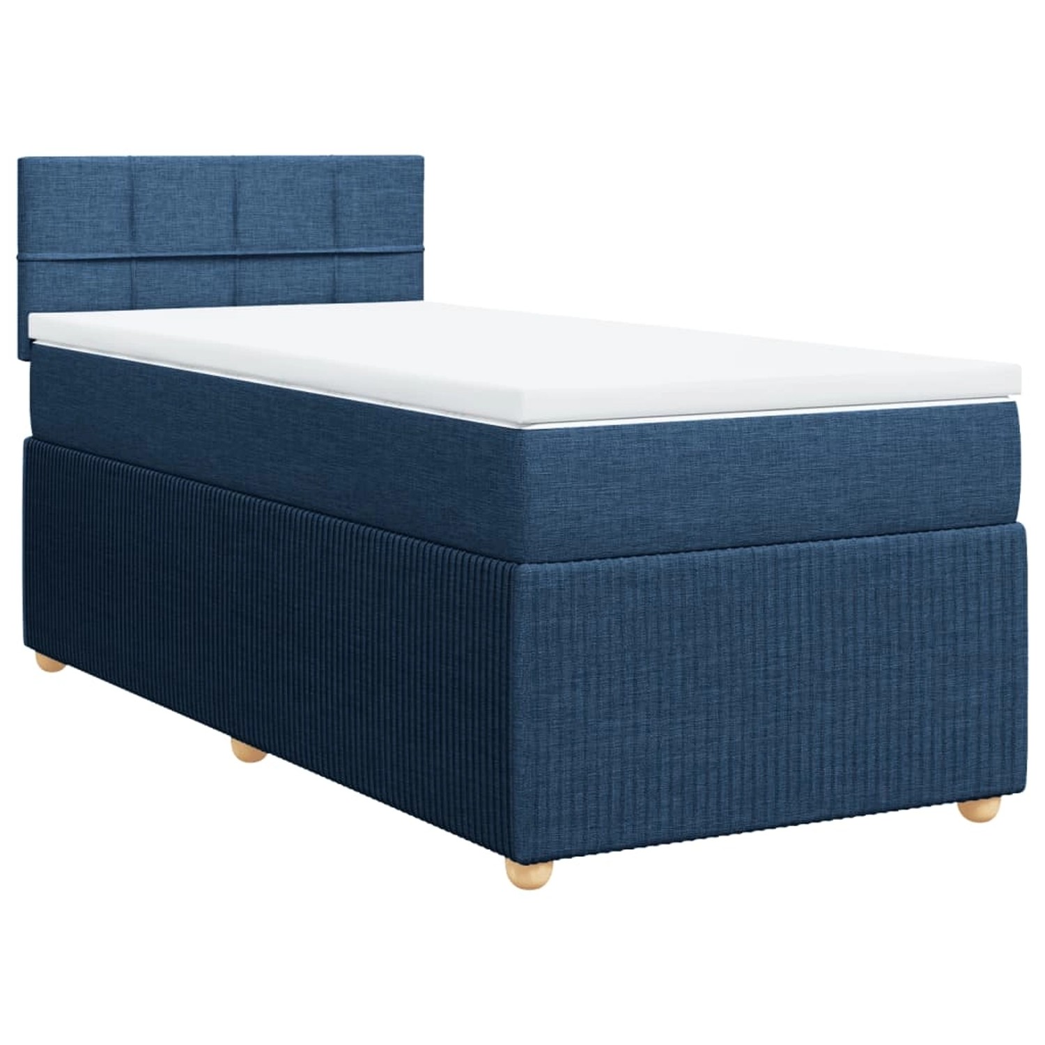 vidaXL Boxspringbett mit Matratze Blau 90x190 cm Stoff2098649 günstig online kaufen