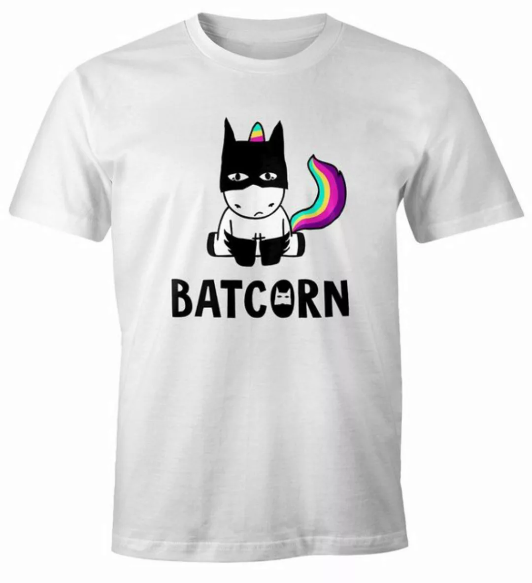 MoonWorks Print-Shirt Herren T-Shirt Batcorn Einhorn Unicorn Fun-Shirt Einh günstig online kaufen