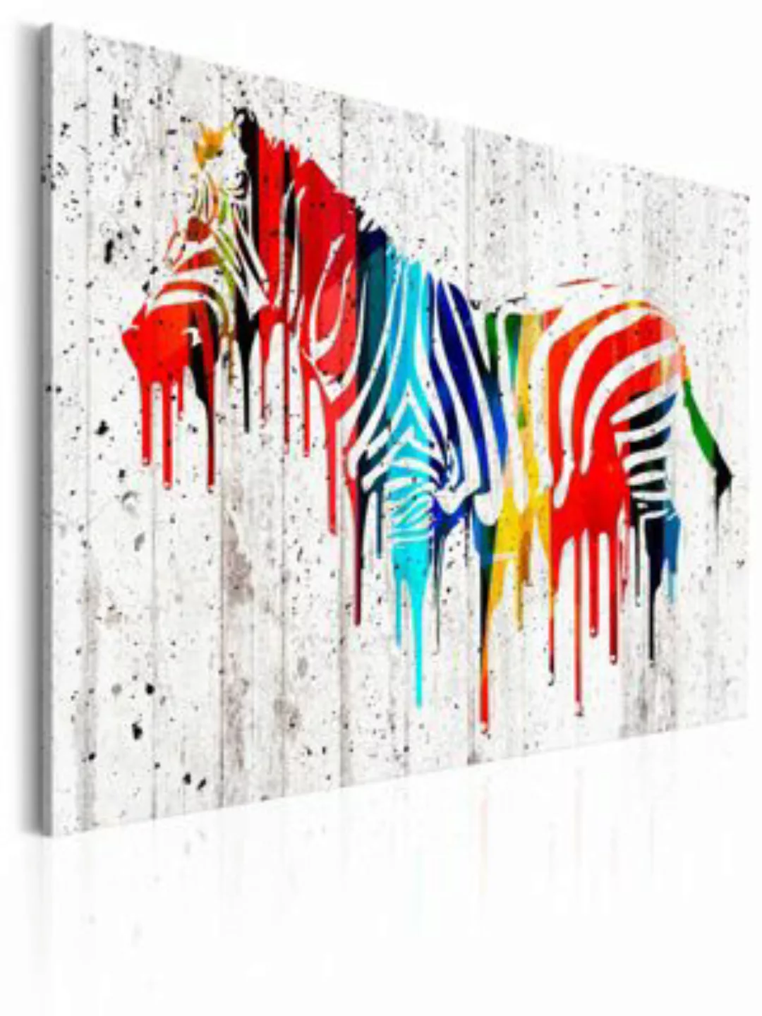 artgeist Wandbild Das bunte Zebra grau/weiß Gr. 60 x 40 günstig online kaufen