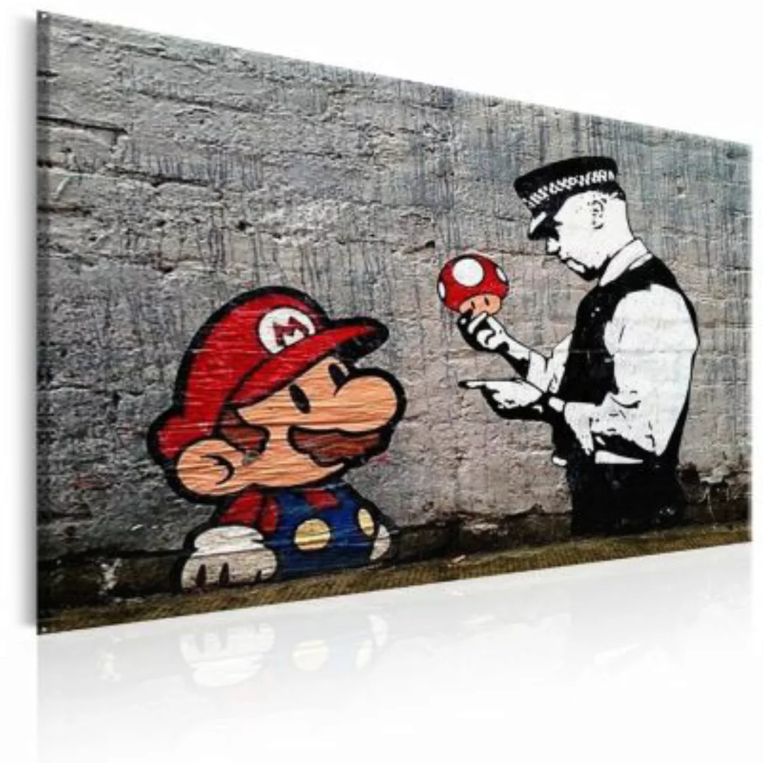artgeist Wandbild Mario and Cop by Banksy mehrfarbig Gr. 60 x 40 günstig online kaufen