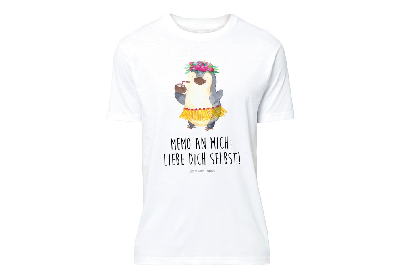 Mr. & Mrs. Panda T-Shirt Pinguin Kokosnuss - Weiß - Geschenk, Shirt, Pingui günstig online kaufen