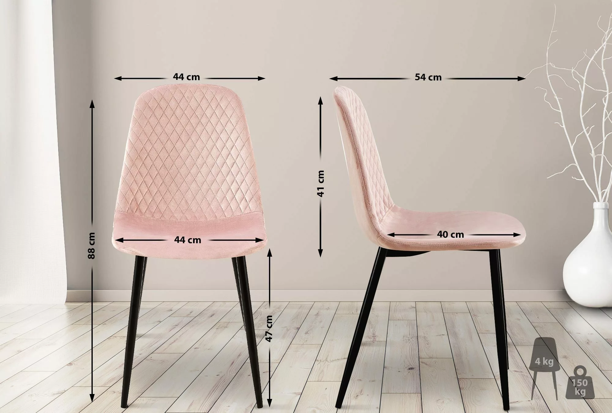 CLP Esszimmerstuhl Giverny (4er Set), mit günstig online kaufen