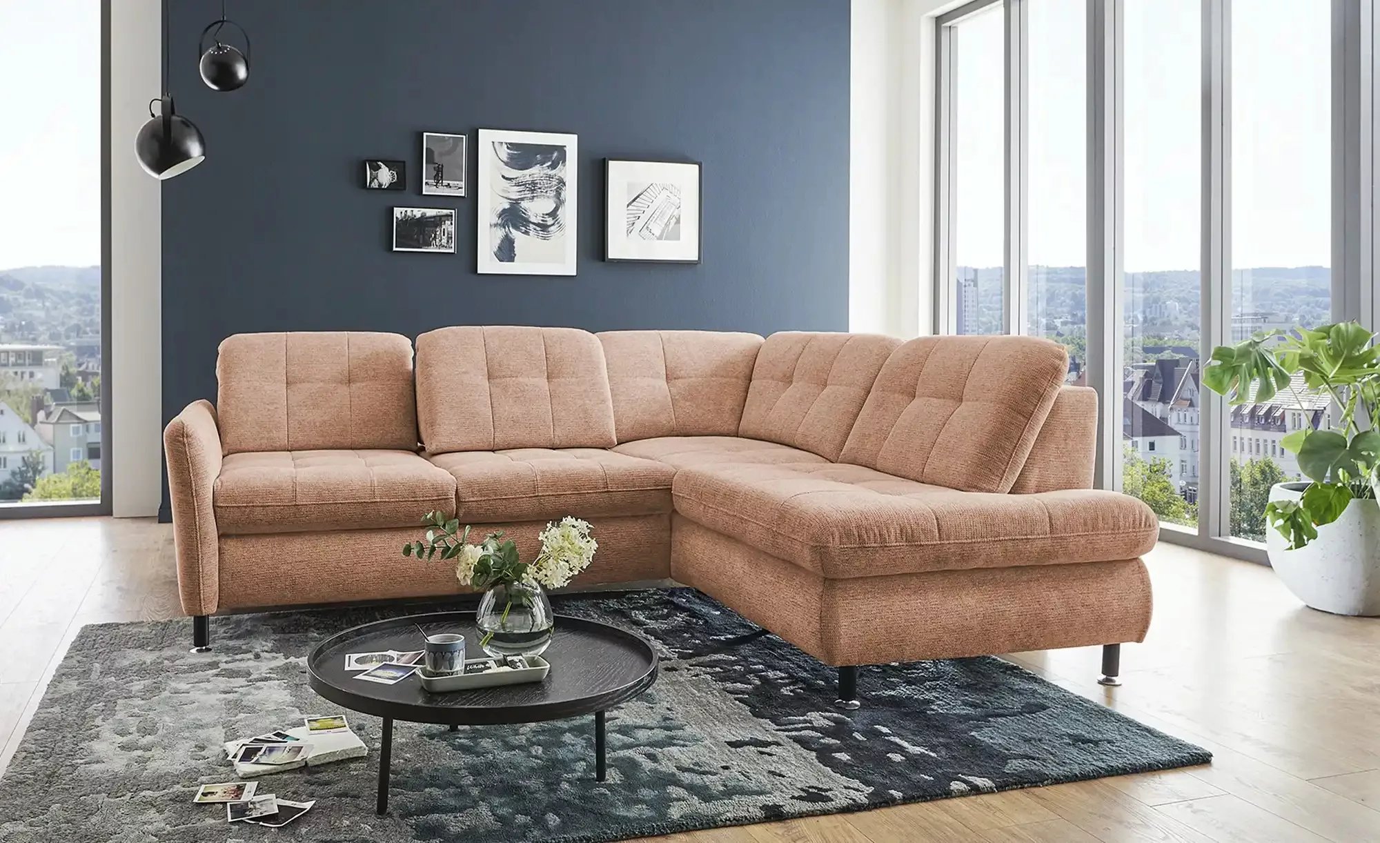 Lounge Collection Ecksofa  LIORA ¦ beige ¦ Maße (cm): B: 242 H: 99 T: 210.0 günstig online kaufen