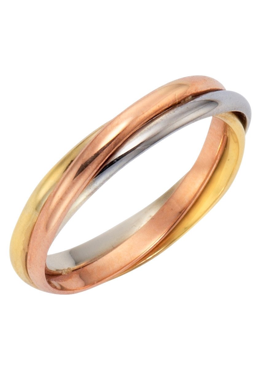 Firetti Fingerring "Schmuck Geschenk Gold 333 Damenring Goldring tricolor", günstig online kaufen