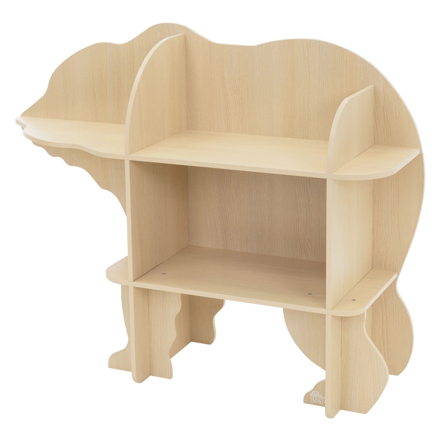Joyz Kinderregal Bär 2 Ebenen Natur 110x 32x83 cm Holz Regal mit Offenen Re günstig online kaufen