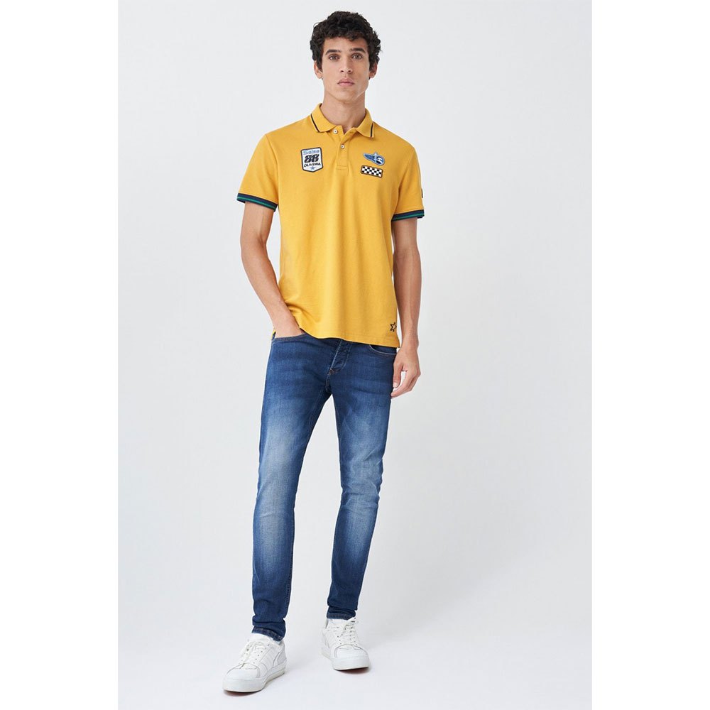 Salsa Jeans 125714-404 / Miguel Oliveira Emblem Kurzarm Polo XL Yellow günstig online kaufen