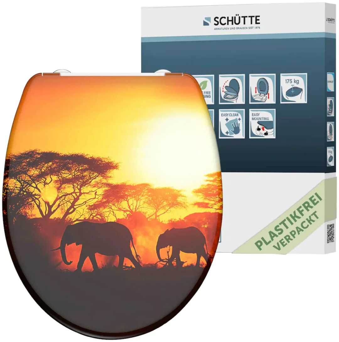 Schütte WC-Sitz "Africa", Duroplast, mit Absenkautomatik und Schnellverschl günstig online kaufen