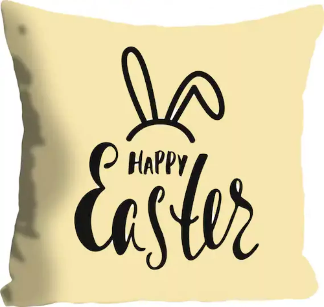 queence Dekokissen »Happy Easter yellow« günstig online kaufen