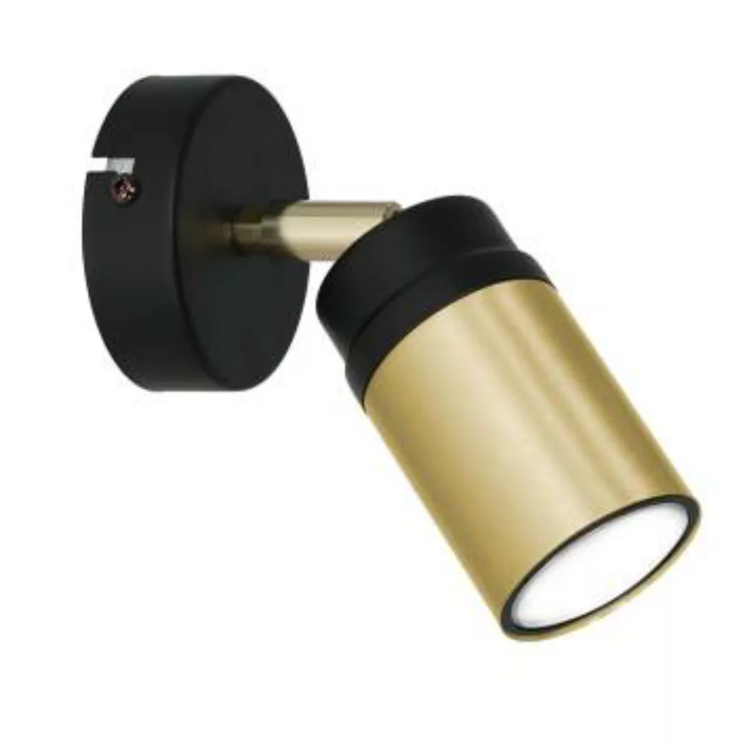 Wandspot Schwarz Messing Modern GU10 Wandlampe günstig online kaufen