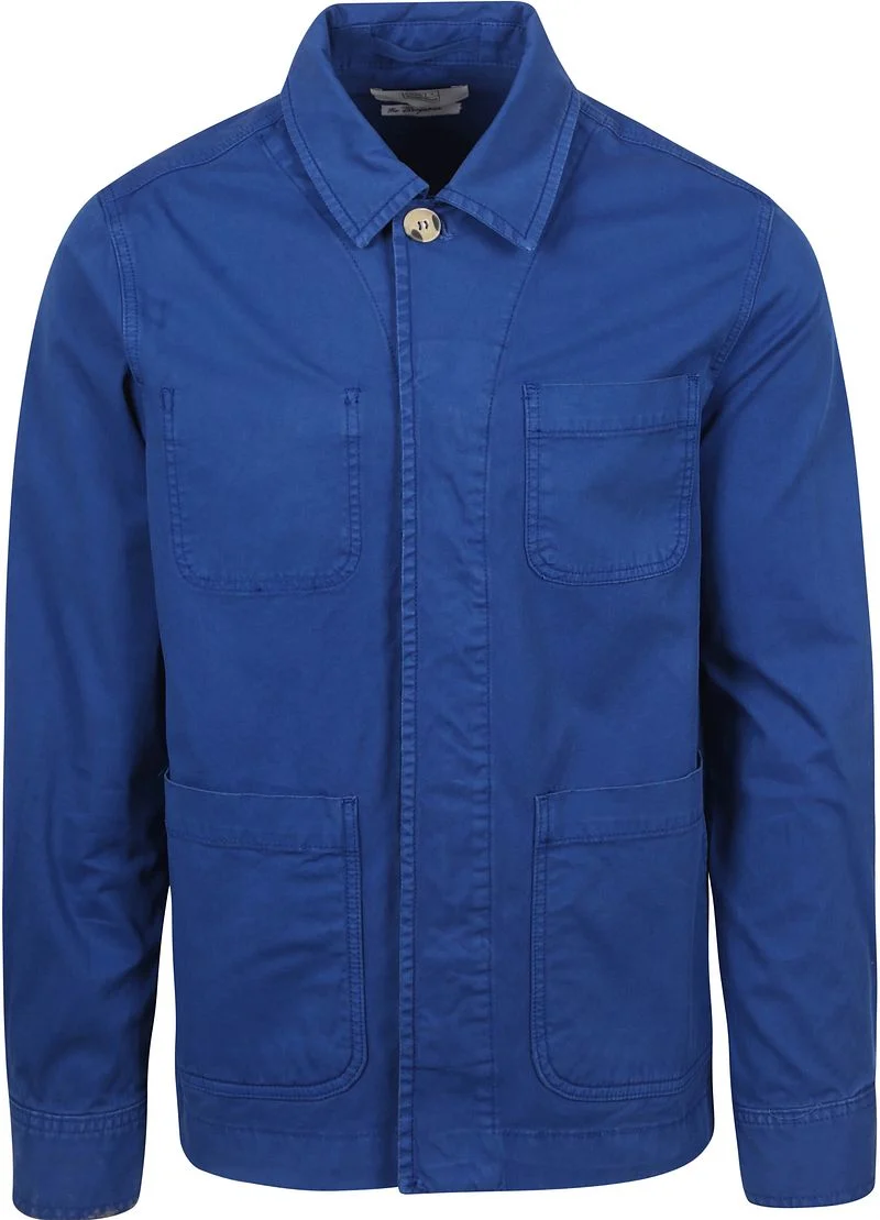 King Essentials The Benjamin Overshirt Royal Blau - Größe L günstig online kaufen