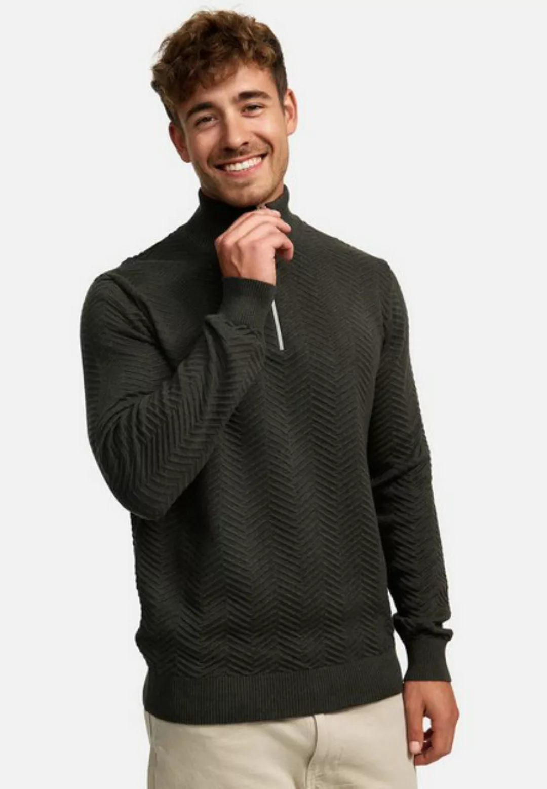 Kronstadt Strickpullover KSCarlo Half-Zip günstig online kaufen