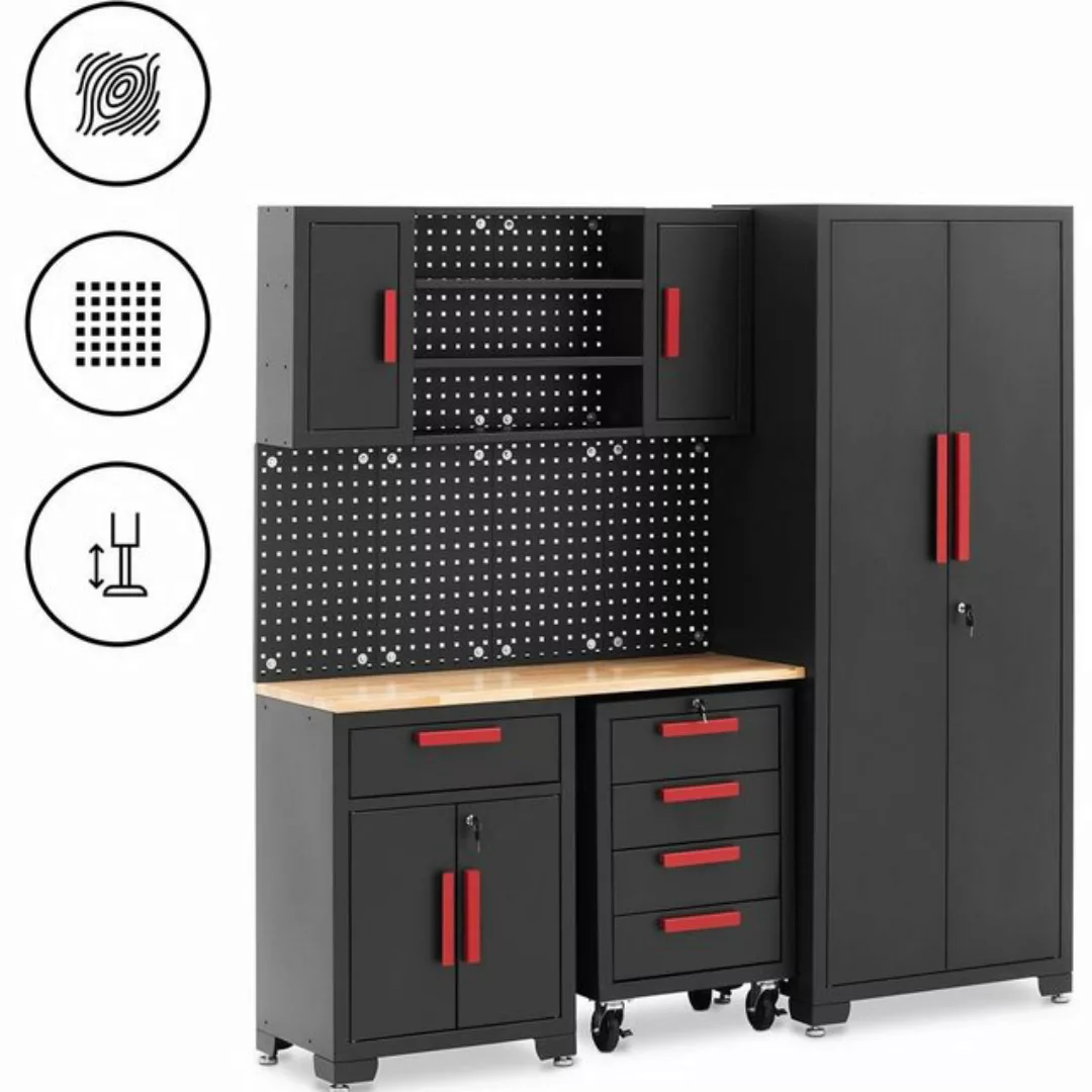 MSW Werkzeugschrank Werkstattschrank modular 120x42,7x 2,5cm Platte Lochwan günstig online kaufen