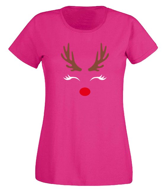 G-graphics T-Shirt Süßes Rentier Slim-fit Damen T-Shirt mit Weihnachtsmotiv günstig online kaufen