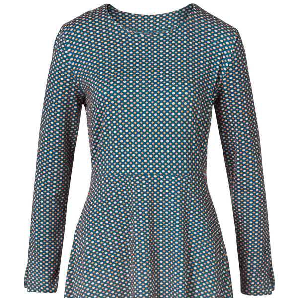 Jersey Kleid Langarm Aus Bio-baumwolle Gemustert günstig online kaufen