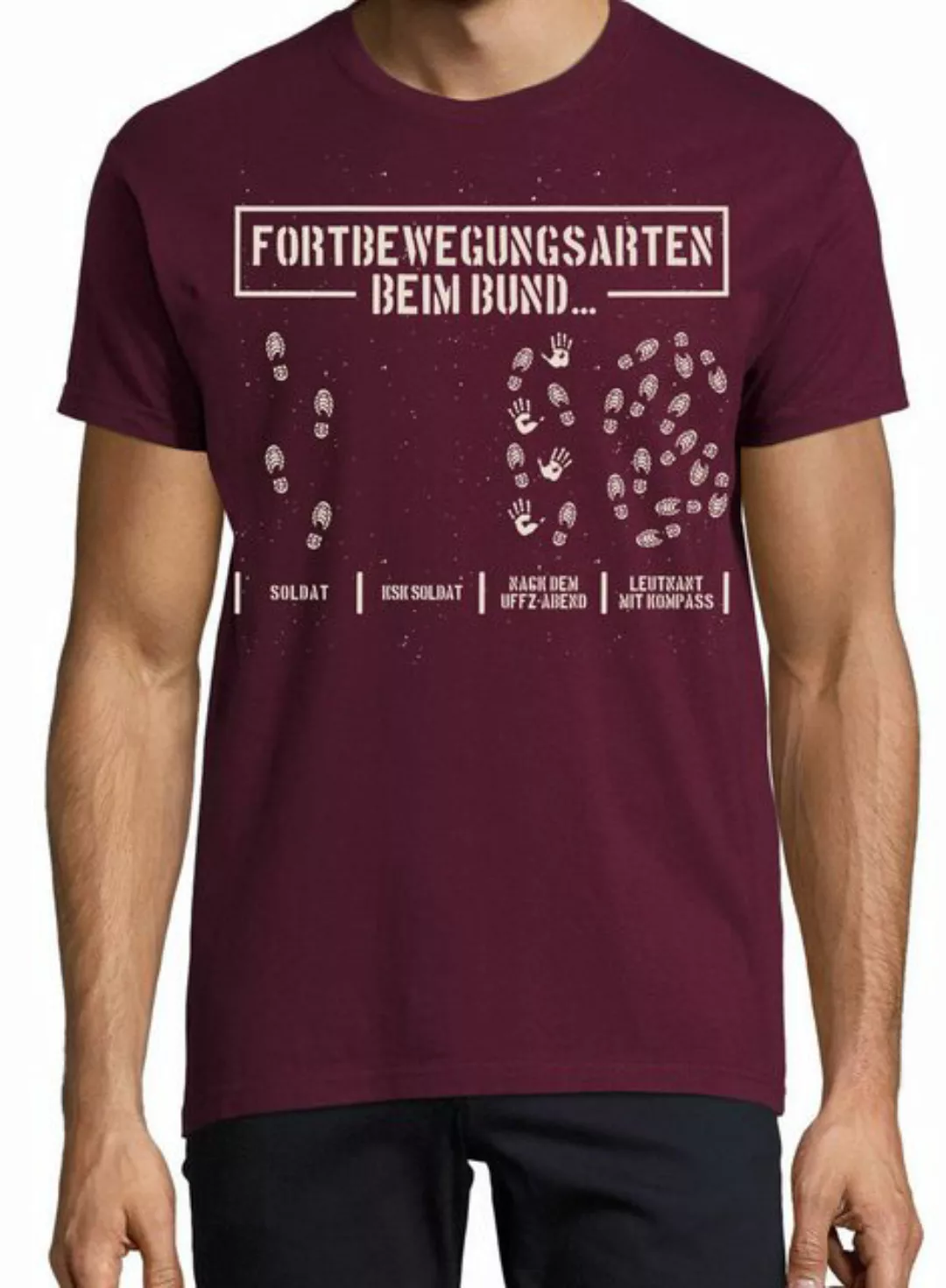 Youth Designz Print-Shirt Fortbewegungsarten beim Bund Herren T-Shirt mit l günstig online kaufen