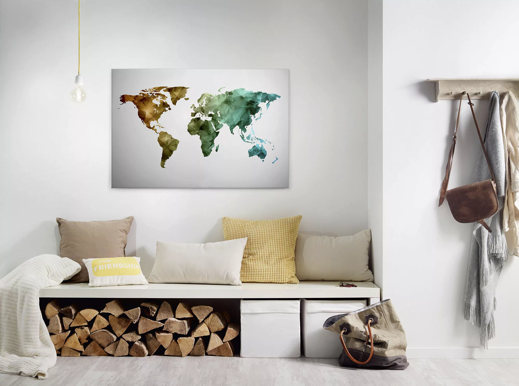 A.S. Création Leinwandbild "World Graphic", Kunst-Weltkarte-Kinder, (1 St.) günstig online kaufen