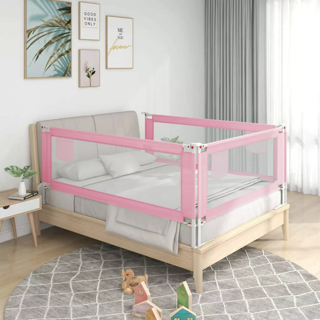 Kleinkind-bettschutzgitter Rosa 200x25 Cm Stoff günstig online kaufen