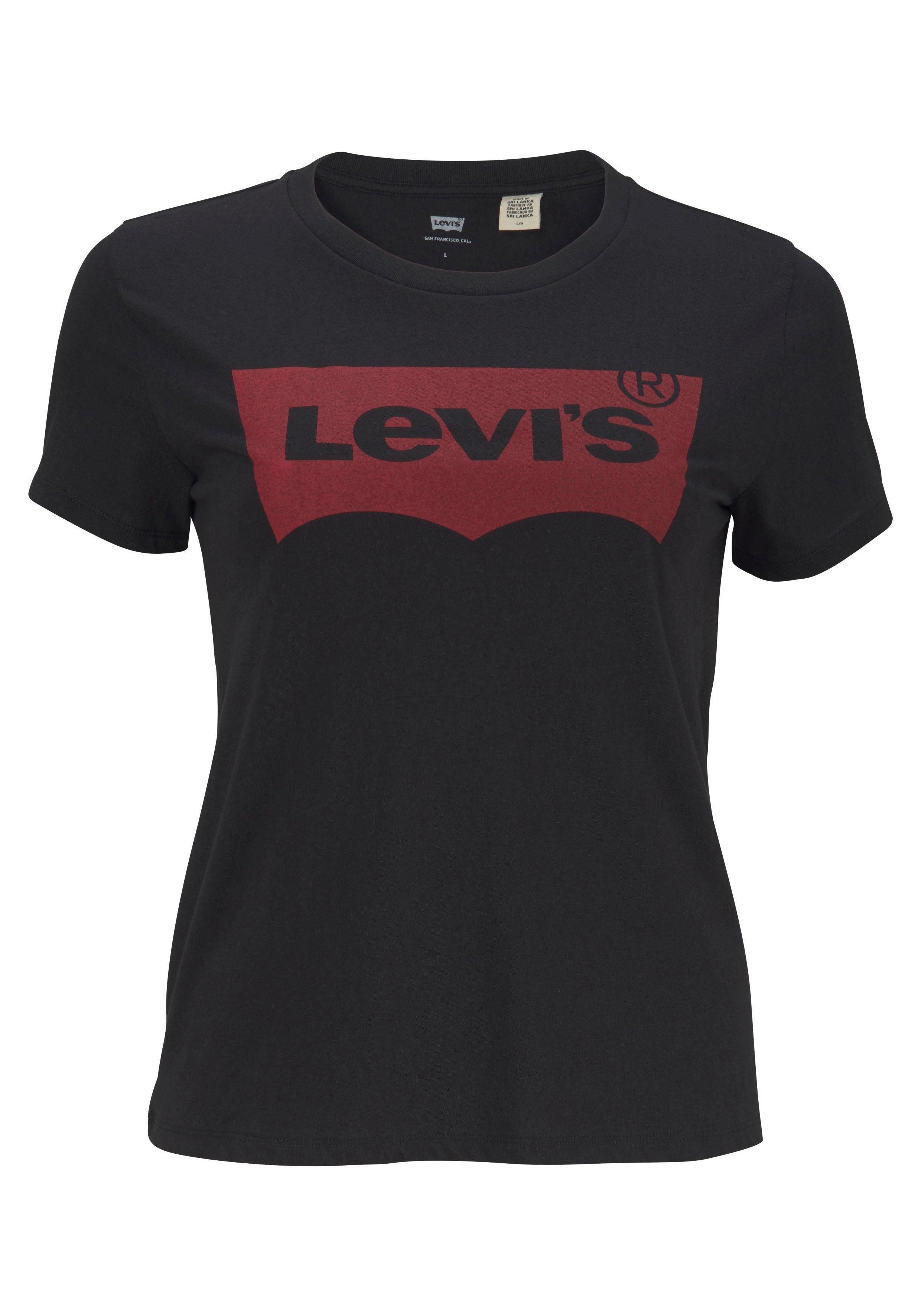 Levi's Plus – T-Shirt mit Fledermaus-Logo-Schwarz günstig online kaufen