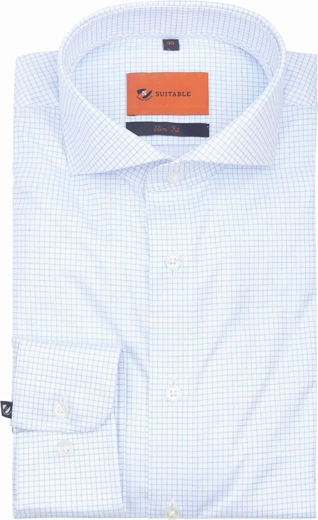 Suitable Shirt Stripe Light Blue Non Iron - Größe 41 günstig online kaufen