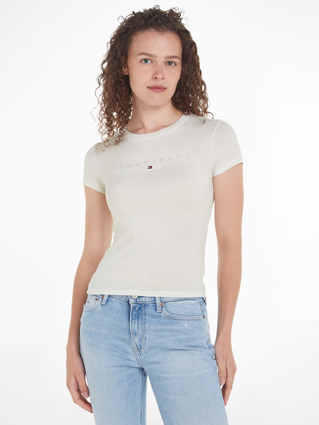 Tommy Jeans Rundhalsshirt "TJW SLIM TONAL LINEAR TEE", mit gesticktem Tommy günstig online kaufen