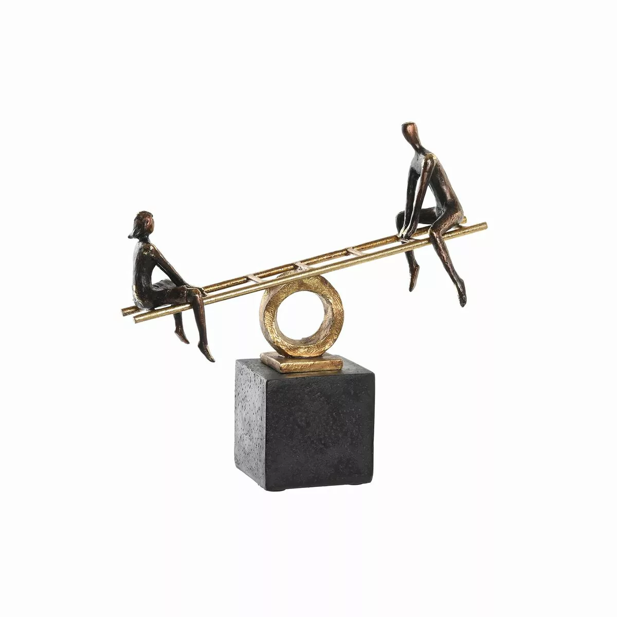 Deko-figur Dkd Home Decor Schwarz Golden Metall Harz Menschen Moderne (27 X günstig online kaufen