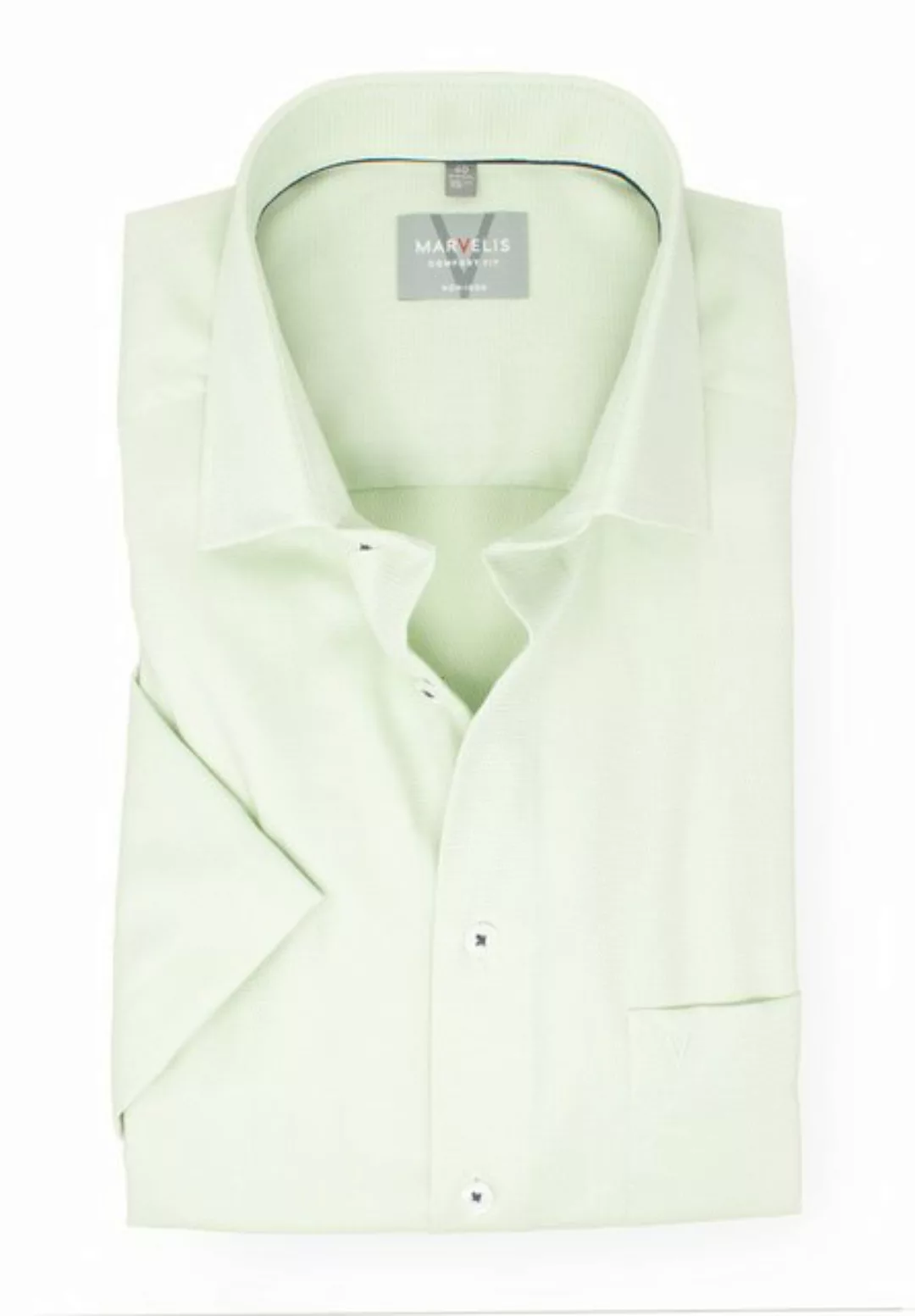 MARVELIS Kurzarmhemd Kurzarmhemd - Comfort Fit - Struktur - Grün günstig online kaufen