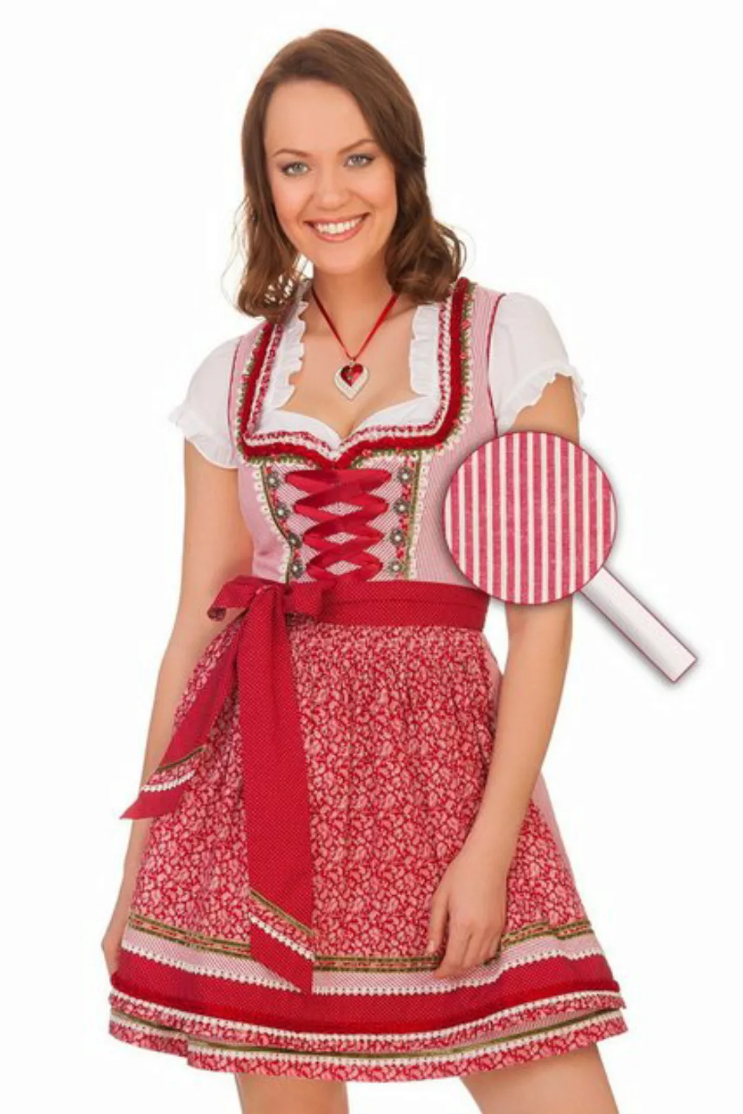 Krüger Madl Dirndl Mini Dirndl 2tlg. - MARGRET - rot günstig online kaufen