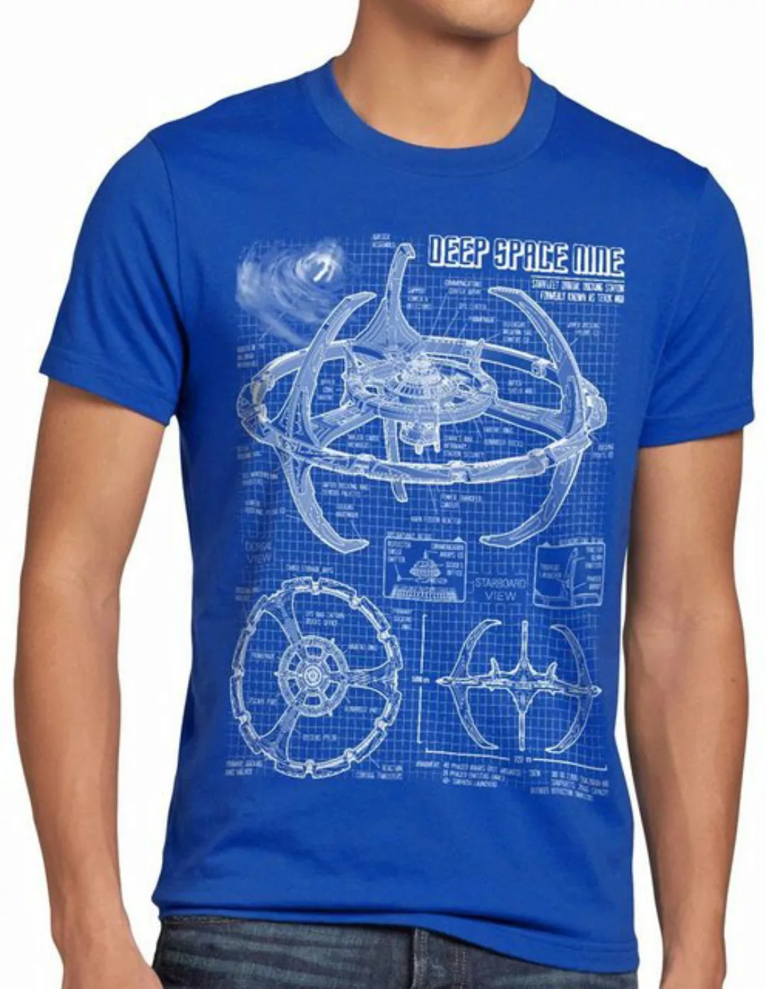 Print-Shirt Herren T-Shirt Deep Space Nine trek trekkie star sternenflotte günstig online kaufen