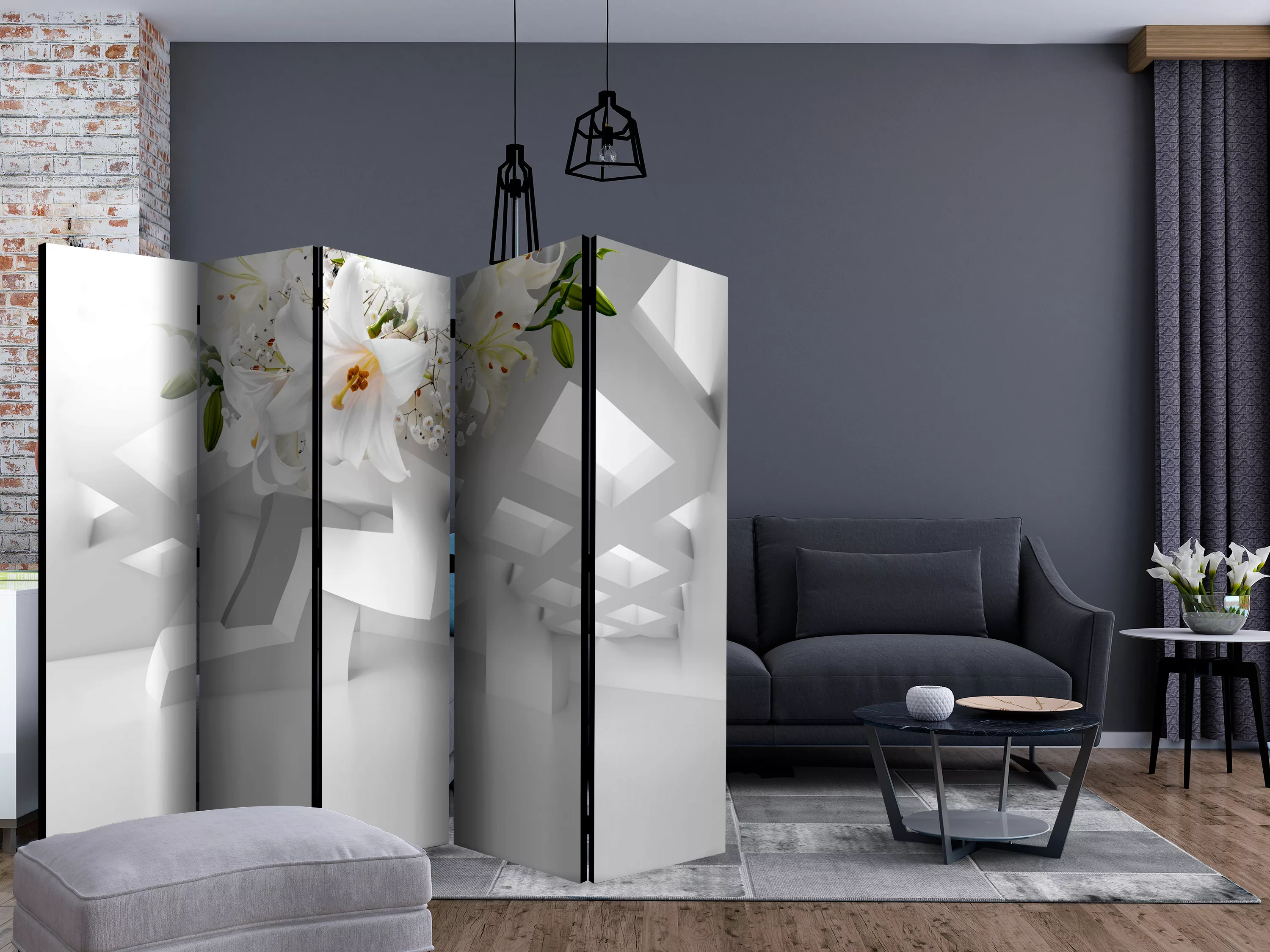 5-teiliges Paravent - Abstract Mirage Ii [room Dividers] günstig online kaufen