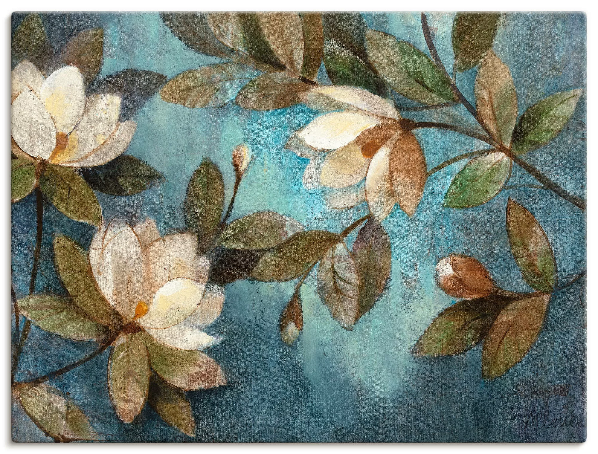 Artland Wandbild "Schwebende Magnolie", Blumen, (1 St.), als Leinwandbild, günstig online kaufen