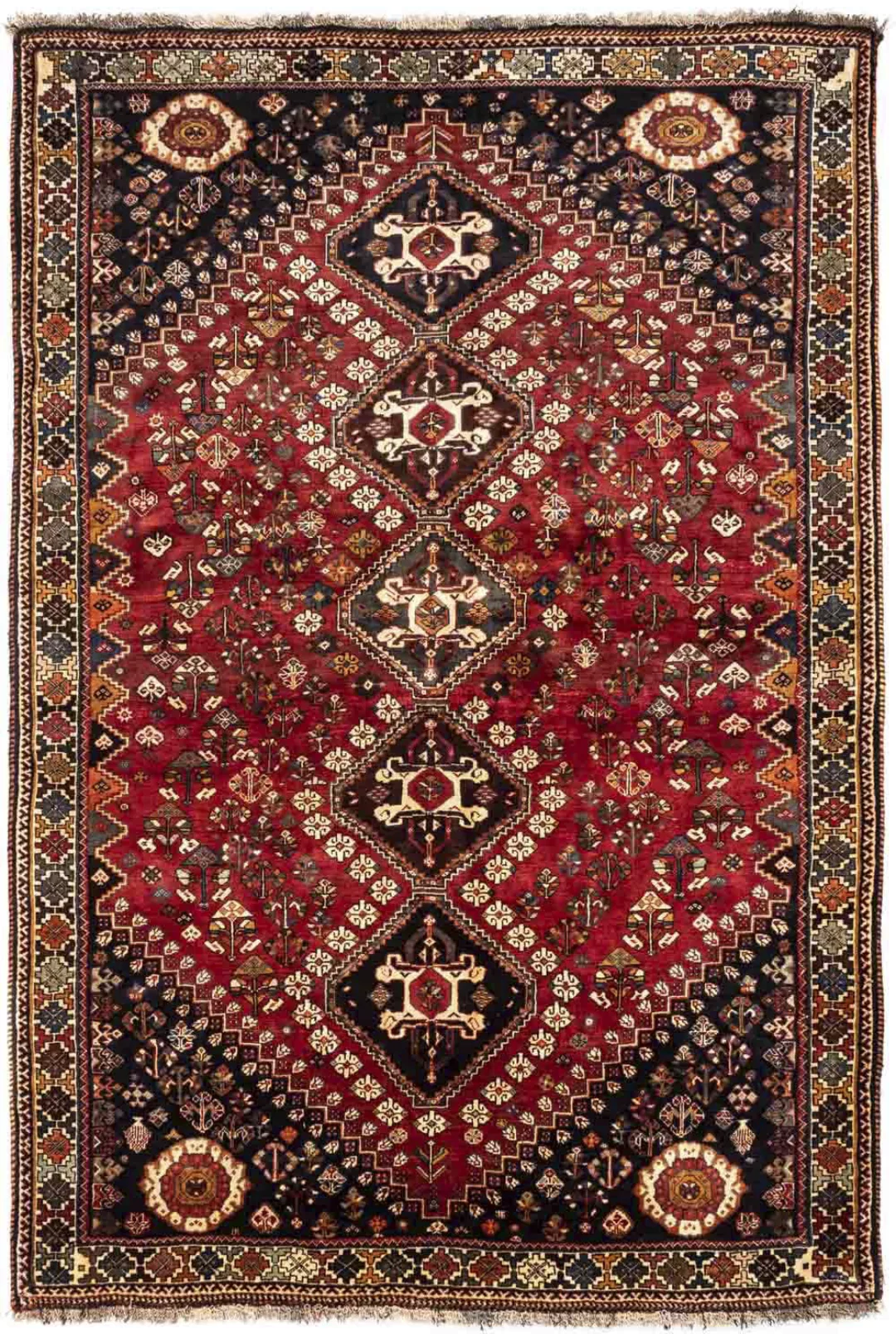 morgenland Wollteppich »Shiraz Medaillon 285 x 167 cm«, rechteckig, 1 mm Hö günstig online kaufen