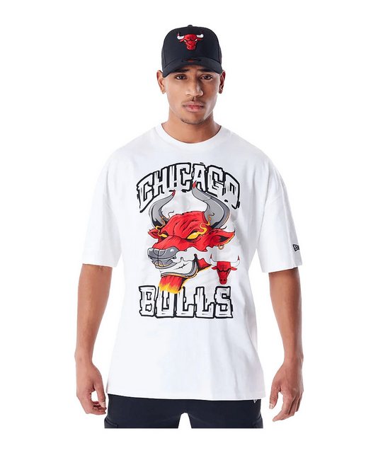 New Era T-Shirt NBA Chicago Bulls Graphic Oversized T-Shirt Baumwolle günstig online kaufen