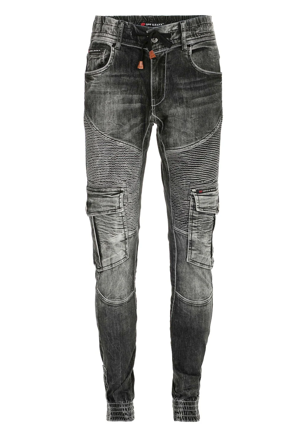 Cipo & Baxx Cargojeans "Jeans", mit elastischen Bündchen am Saum, CD-446 günstig online kaufen