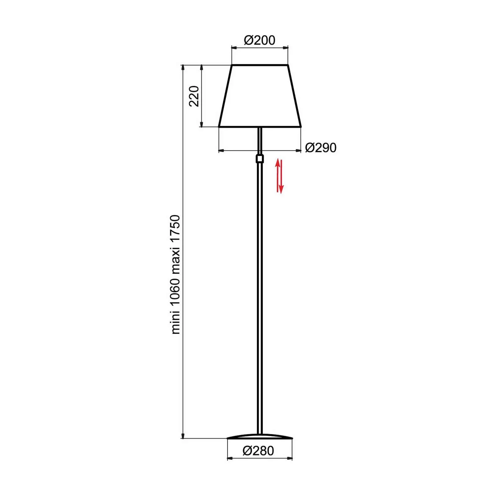 Aluminor Store Stehlampe, weiß/weiß günstig online kaufen