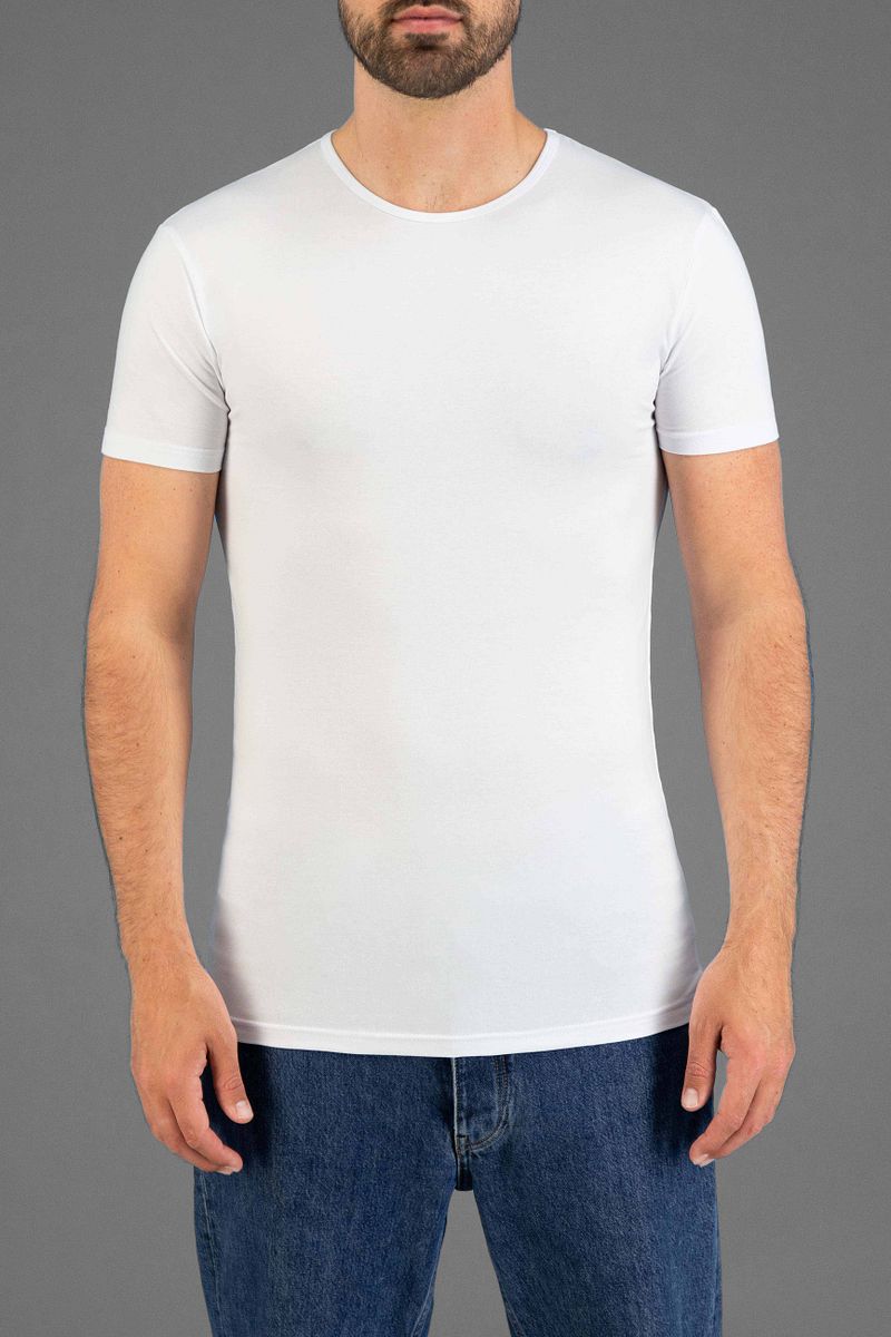 Garage Basic T-Shirt Weiss Rundhals - Größe M günstig online kaufen