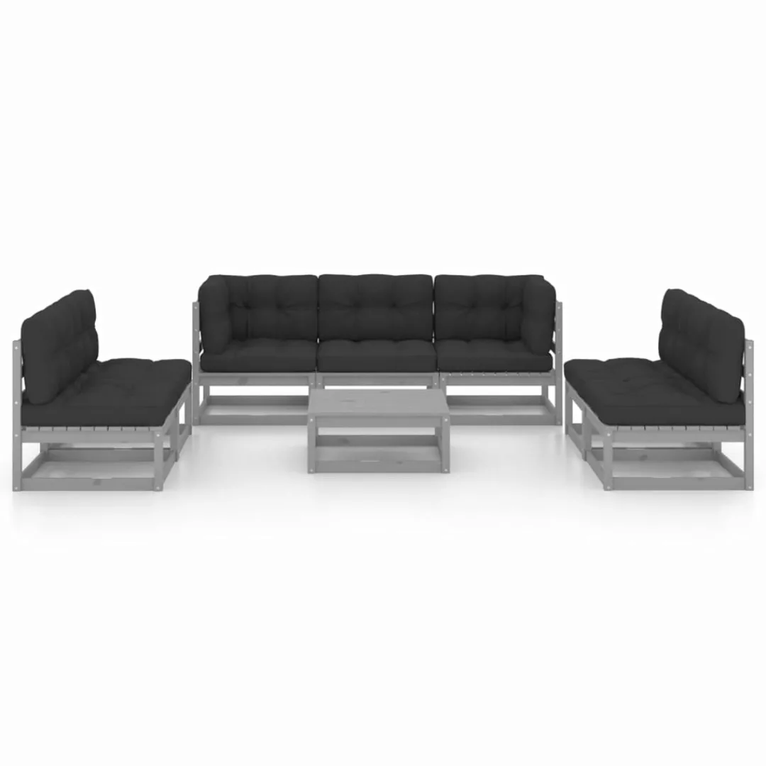 8-tlg. Garten-lounge-set Mit Kissen Kiefer Massivholz günstig online kaufen