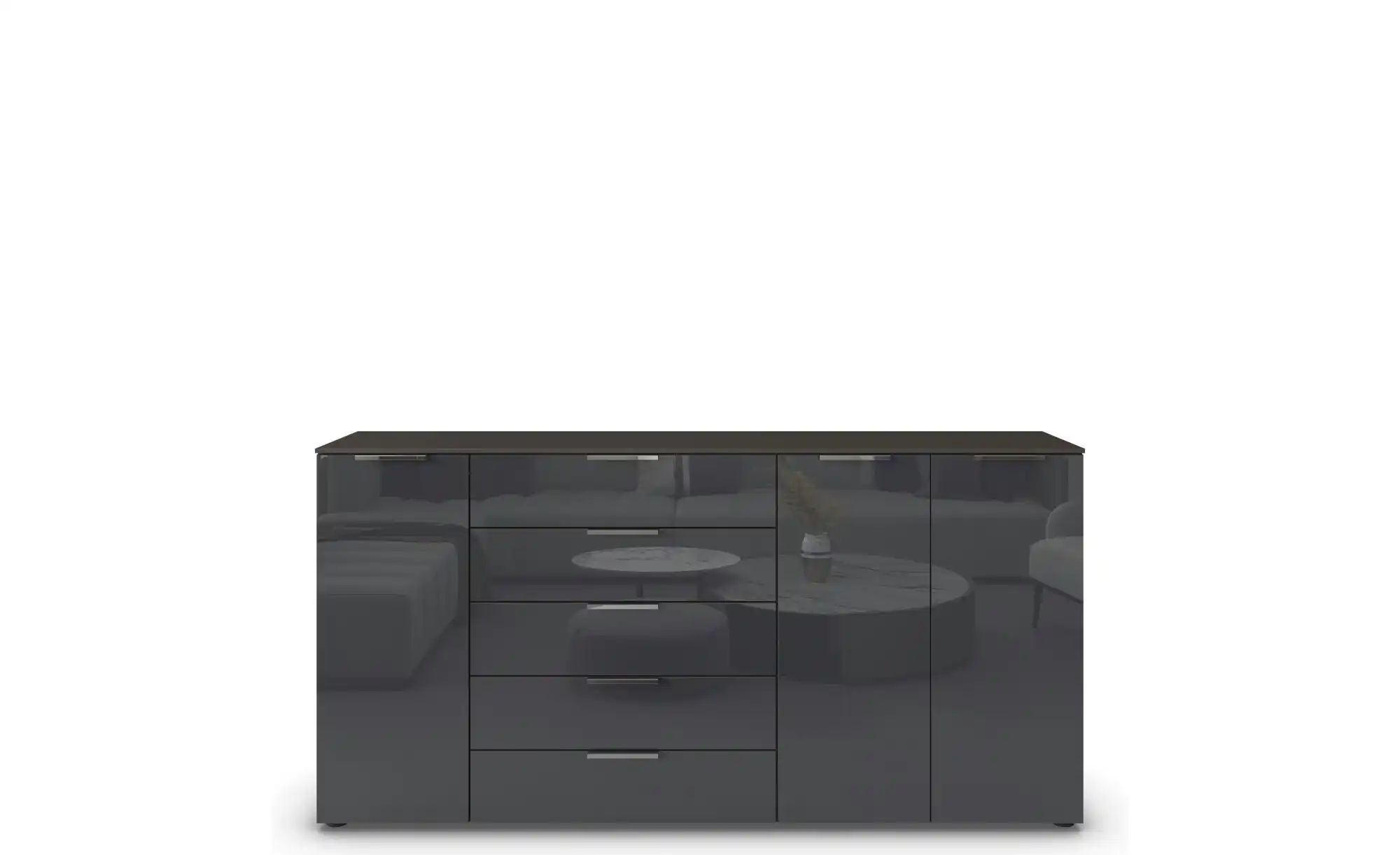 Sideboard ¦ schwarz ¦ Maße (cm): B: 199 H: 100 Kommoden & Sideboards > Side günstig online kaufen