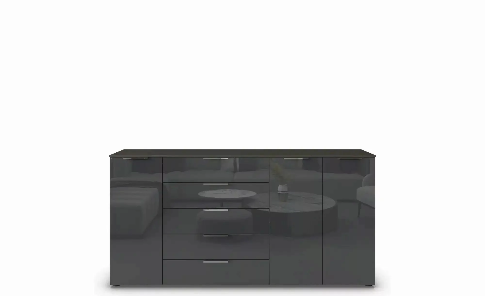 Sideboard ¦ schwarz ¦ Maße (cm): B: 199 H: 100 Kommoden & Sideboards > Side günstig online kaufen