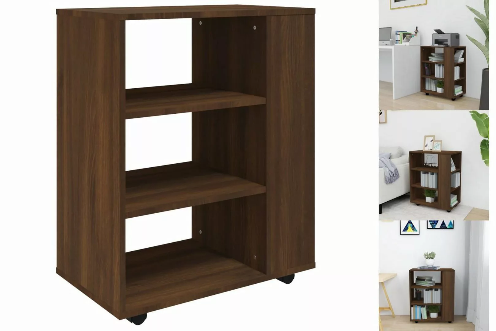 vidaXL Aktenschrank Rollschrank Braun Eichen-Optik 60x35x75 cm Spanplatte günstig online kaufen