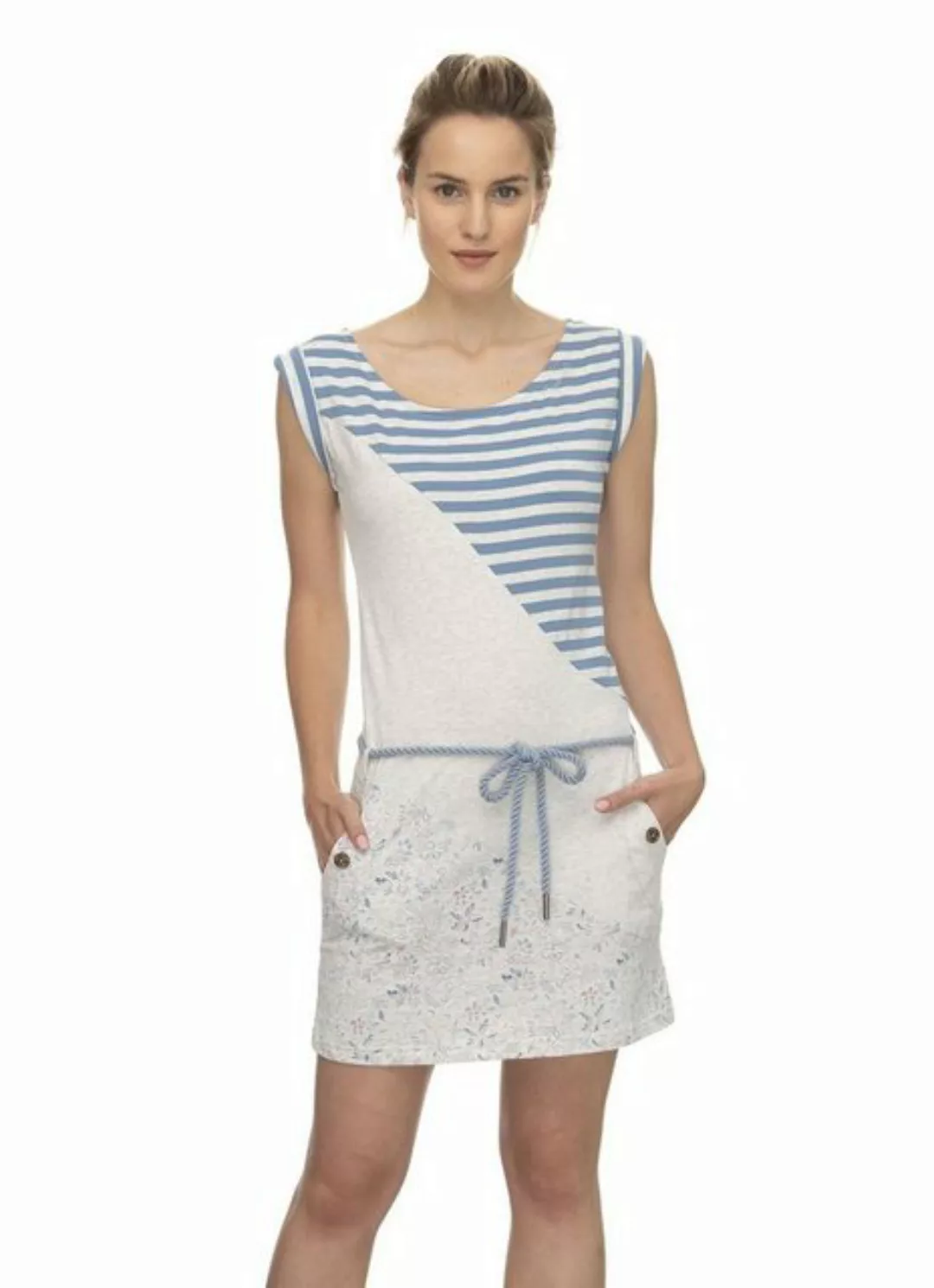 Ragwear Sommerkleid Kleid Ragwear Tag Stripes Organic Gürtel in Taillenhöhe günstig online kaufen