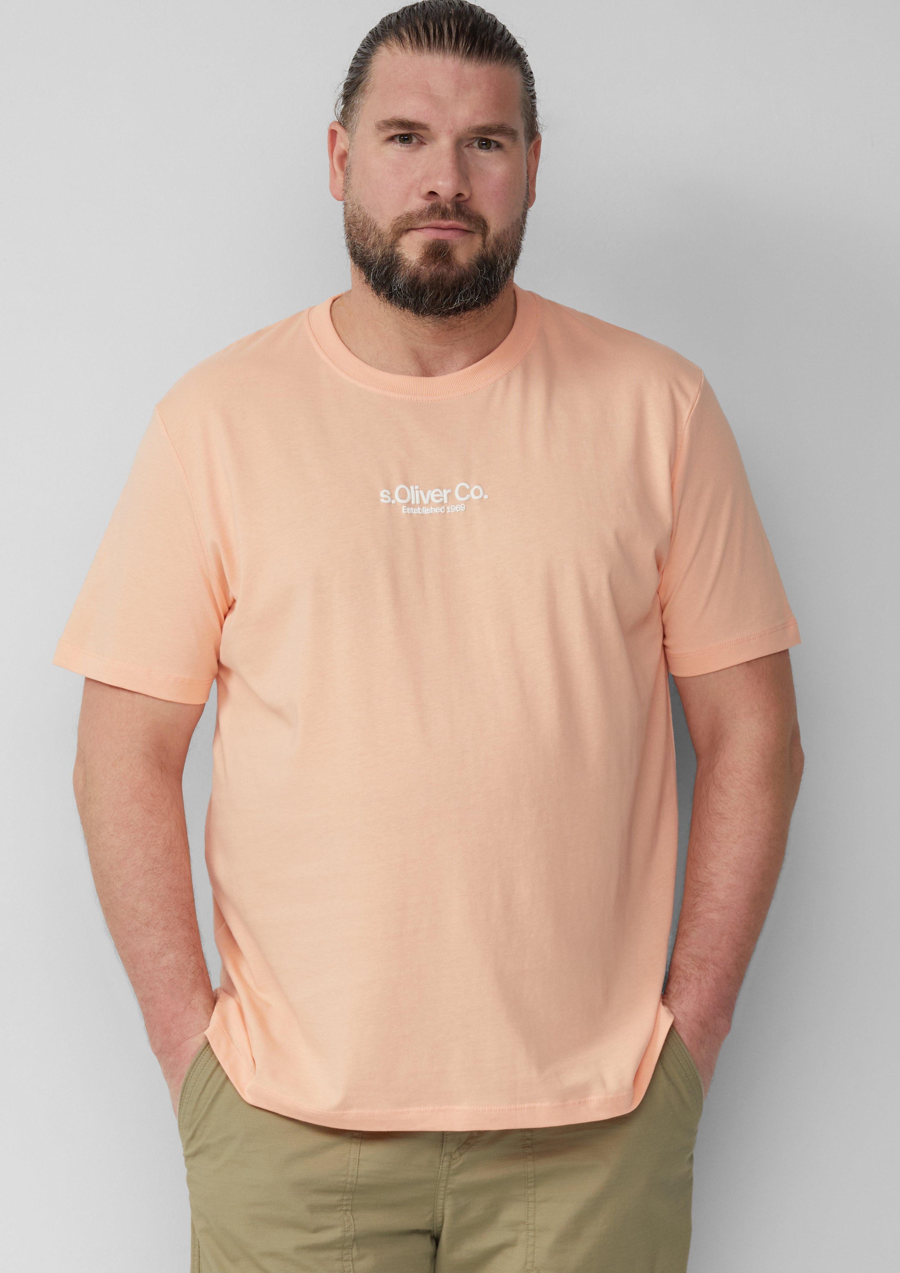 s.Oliver T-Shirt mit Label-Print günstig online kaufen