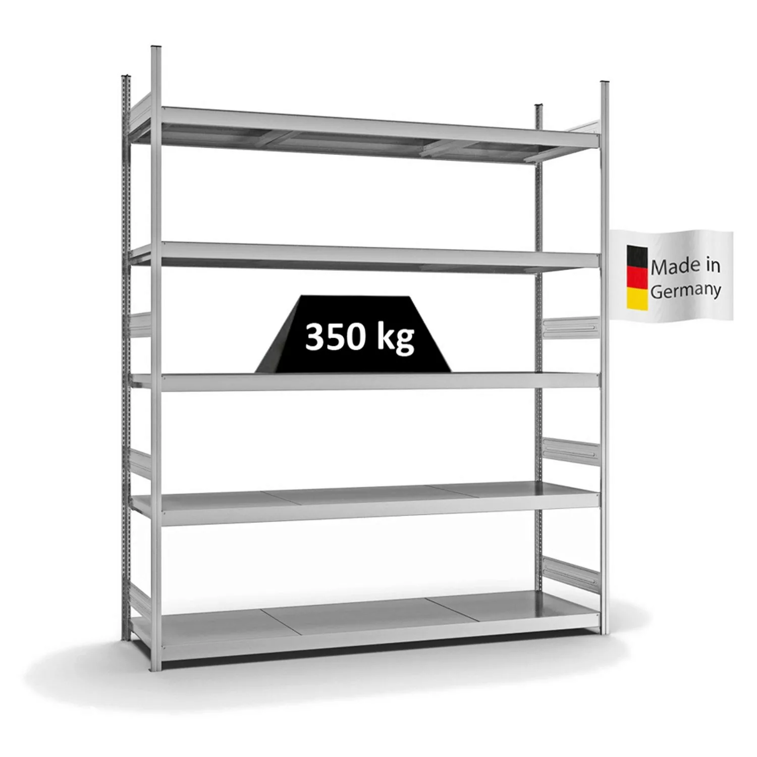 PROREGAL Weitspannregal Stecksystem T-Profil Grundregal HxBxT 300x250x60 cm günstig online kaufen