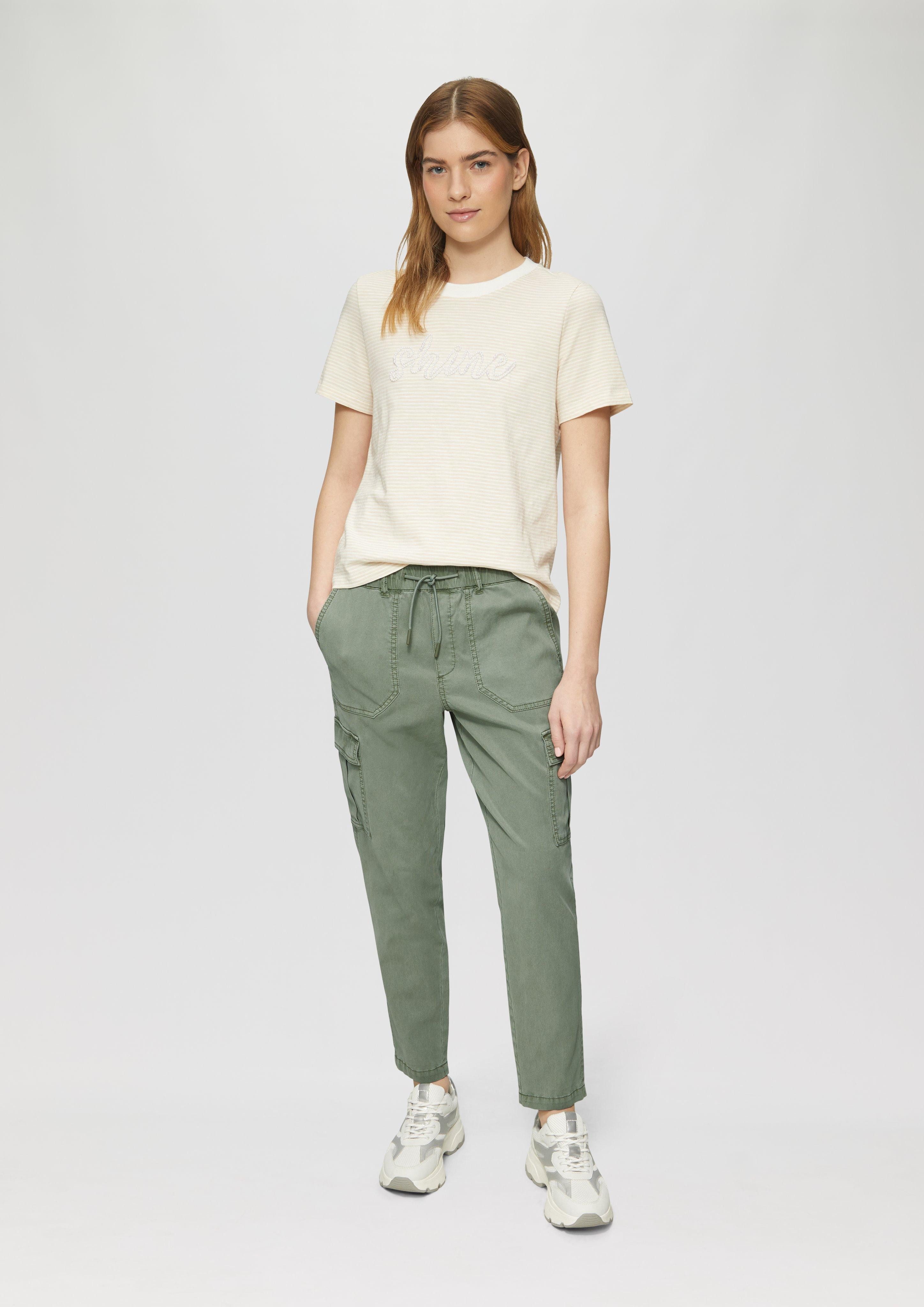 s.Oliver 7/8-Hose Strukturierte Jogpants mit Cargo-Taschen günstig online kaufen