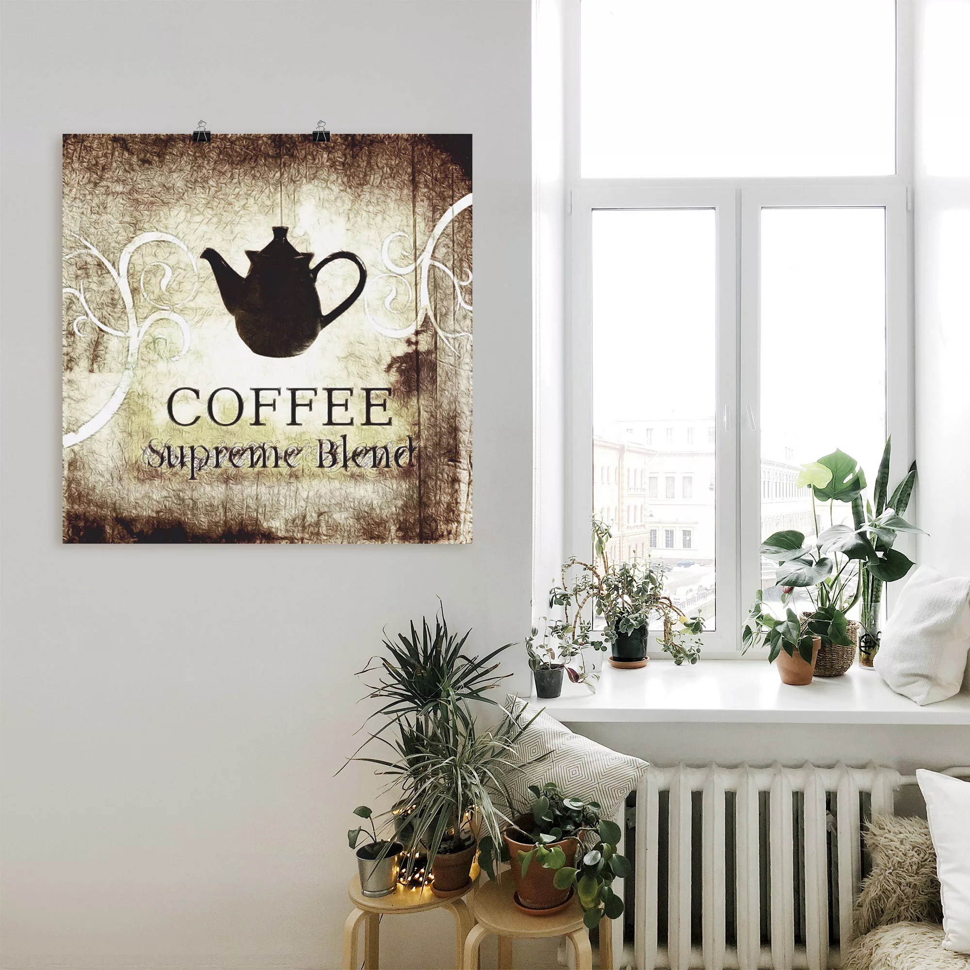 Artland Poster "Kaffee", Getränke, (1 St.), als Leinwandbild, Wandaufkleber günstig online kaufen